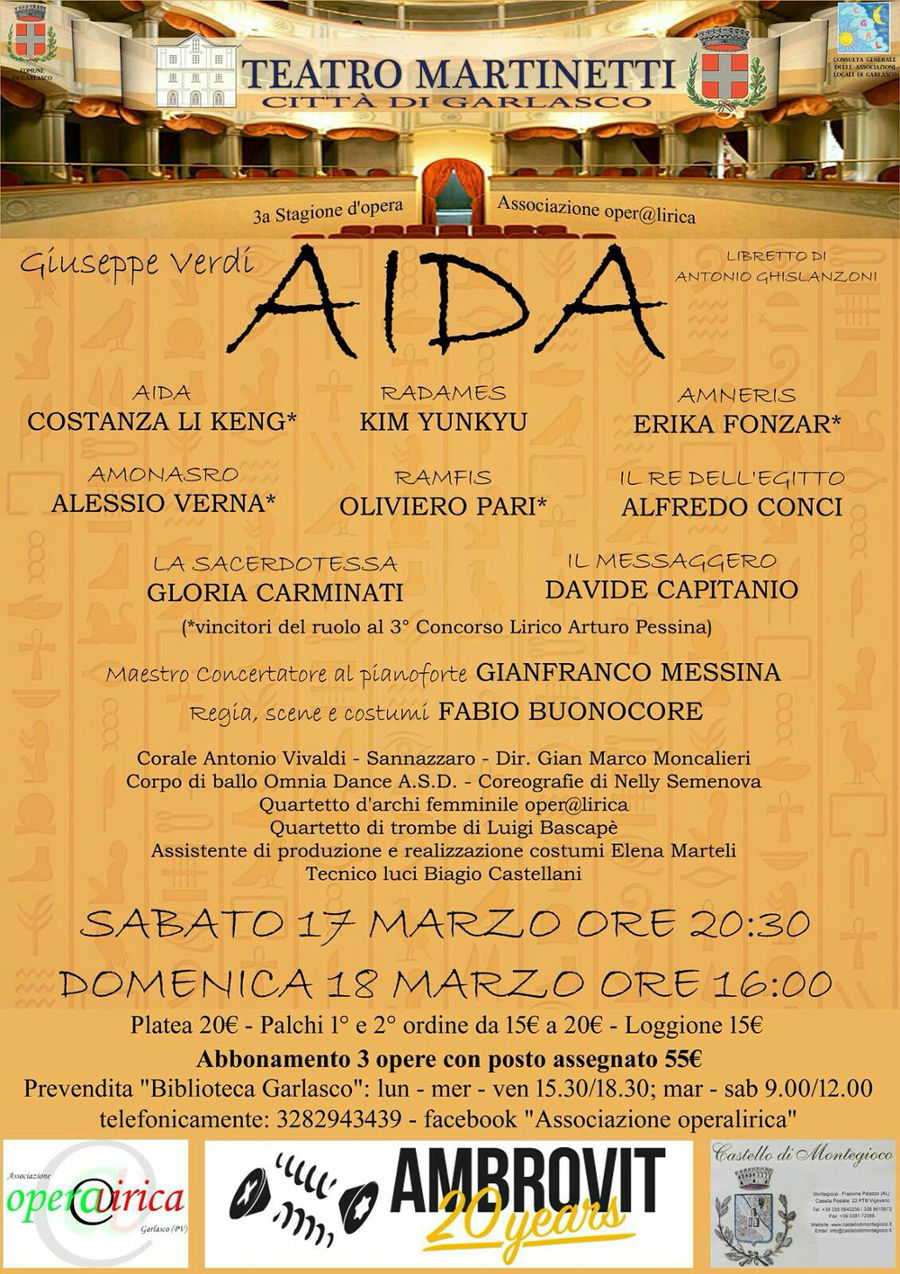 Aida Teatro Martinetti Garlasco Marzo 2018